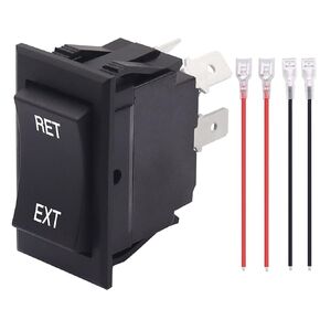 TWTADE لحظة قطبية عكس الروك تبديل التبديل التحكم في المحرك RV جاك التبديل DC 12V 4Pin لحظة (ON)-Off-(ON) DPDT لRV 5th عجلة اللسان مقطورة الخ KCD2-7-223-4Pin+X