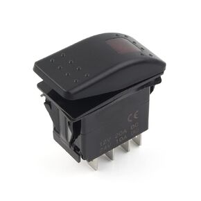 GZYF 5 pin 308-1038 Onan Cummins 308-1038 RV Generator Rocker ABS Start Stop Switch Button Red Lens for RV (NOT a Momentary Switch)