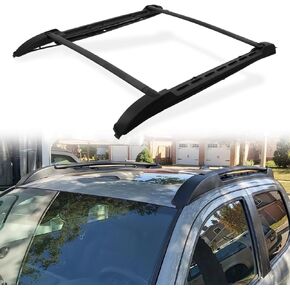 قضيب متقاطع للسكك الحديدية على السقف لسيارة Toyota Tacoma 2005-2022 من الألومنيوم باللون الأسود in Kuwait