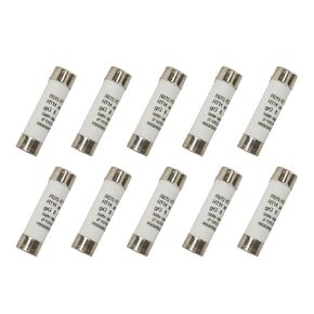 Replacement Fuse 10Pcs 10x38 Fast Blow Ceramic Fuse 10x38mm Fuse 500V 1A 2A 3A 5A 6A 10A 16A 20A 32A RO15 RT18 RT14 - (AMP: 6A)