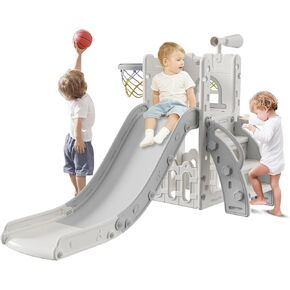 Toddler Slide,Kids Slide Playset for Toddler,Indoor Outdoor Slide Toddler Playset with Storage Space and Non-Slip Steps,Gifts for Boys and Girls 1-3 Years