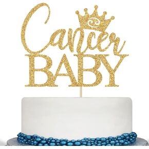 Pisces Baby Cake Topper, Pisces Baby Shower Decorations, Zodiac Pisces Birthday Cake Topper, Horoscope Astrology Baby Shower Party Decorations Gold Glitter