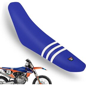 Gripper Dirt Bike Seat Cover - Universial Seat Cover for Dirt Bike Motorcycle - Non-Slip Motorcross Enduro Seat Covers Black-White