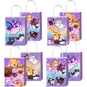 12pcs Meemeows Party Favor Gift Bags with Handles, Meemeows Birthday Party Supplies for Kids Party Decorations in Kuwait