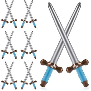 14pcs Inflatable Swords, 24in Inflatable Toy Swords Inflatable Pirates Swords Pirate Party Swords Weapons Pirate Party Supplies for Swimming Pool Party Birthday Cosplay Halloween Costume