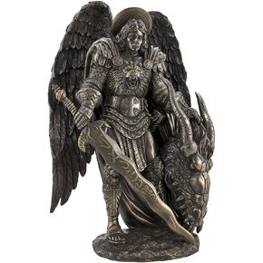 Pacific Giftware Saint Michael Slaying The Evil Dragon Mighty Warrior and Protector San Miguel Statue (10 inch)