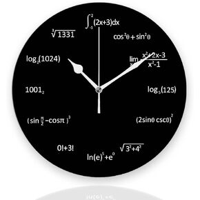 ساعات حائط تعمل بالبطارية 12 بوصة، عالم رياضيات رياضي، ديكور منزلي صامت للحمام، غرفة المعيشة، غرفة النوم in Kuwait