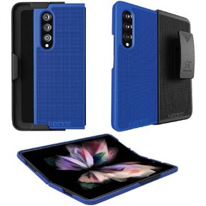 حافظة هاتف بمشبك حزام Rome Tech لهاتف Samsung Galaxy Z Fold3 5G - غطاء حافظة رفيع وشديد التحمل مع مسند متوافق مع Galaxy Z Fold3 5G - أسود in Kuwait