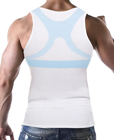 SLIMBELL Men's Compression Shirt Undershirt Slimming Tank Top Workout Vest Abs Abdomen Slim Body Shaper in Saudi Arabia