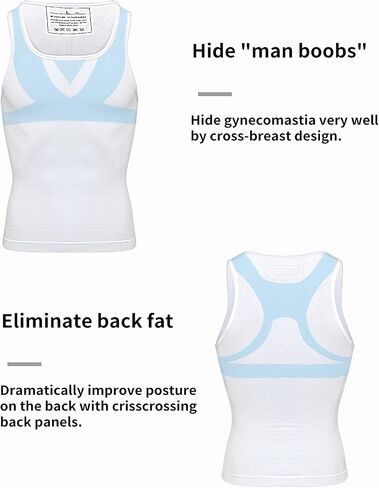 SLIMBELL Men's Compression Shirt Undershirt Slimming Tank Top Workout Vest Abs Abdomen Slim Body Shaper in Saudi Arabia