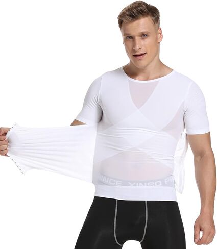 SLIMBELL Men's Compression Shirt Undershirt Slimming Tank Top Workout Vest Abs Abdomen Slim Body Shaper in Saudi Arabia