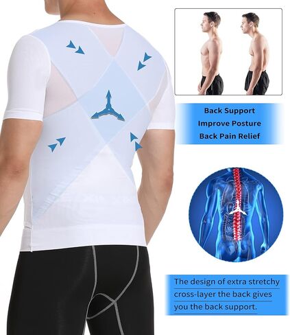 SLIMBELL Men's Compression Shirt Undershirt Slimming Tank Top Workout Vest Abs Abdomen Slim Body Shaper in Saudi Arabia