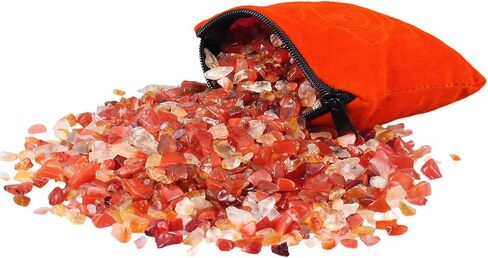 mookaitedecor 1/2 lb Amethyst Tumbled Stone Chips Crushed Quartz Crystals and Healing Stones with Chakra Bag in Saudi Arabia