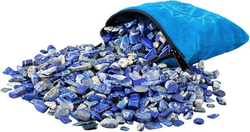 mookaitedecor 1/2 lb Amethyst Tumbled Stone Chips Crushed Quartz Crystals and Healing Stones with Chakra Bag in Saudi Arabia