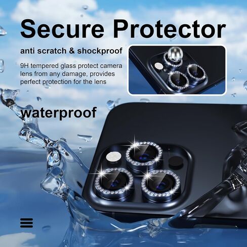 Misea Compatible for iPhone 17 Pro/iPhone 17 Pro Max Camera Lens Protector in Kuwait