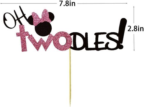 أوه تودلز الوردي كعكة الفأر توبر الفأر الثاني حفلة عيد ميلاد لوازم الزينة لطفلة Bday in Kuwait