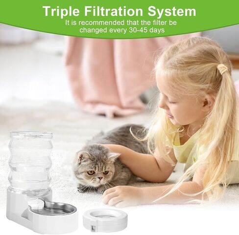 Dog Water Dispenser Filters, Triple Filtration System for 3L/3.6L/4.6L/6L/8L Pet Water Dispenser, Pet Water Fountain Filter Replacement (4 Pcs) in Saudi Arabia