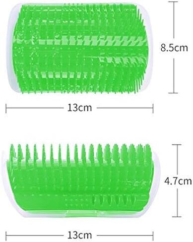Hub's Gadget 2 Pack Cat Self Groomer, Wall Corner Massage Comb Grooming Brush (Green) in Saudi Arabia