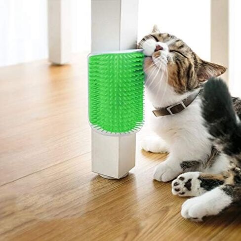 Hub's Gadget 2 Pack Cat Self Groomer, Wall Corner Massage Comb Grooming Brush (Green) in Saudi Arabia