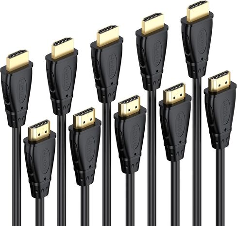 كابل HDMI بطول 6 أقدام، 10 حزم، كابل 4K ARC/eARC HDMI 2.0 لمكبرات الصوت، كابلات HDMI عالية السرعة لـ HDCP 2.2، HDR، السينما، التلفزيون، PS4، PS5، Xbox، Roku، مشغل Bluray، الكمبيوتر، الشاشة والمزيد... in Saudi Arabia