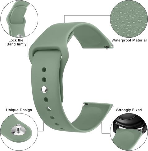 أساور Vancle لساعة Samsung Galaxy Watch 46 مم/أساور Gear S3 Frontier، وساعة Galaxy 3 أشرطة 45 مم/سوار كلاسيكي، حزام سوار رياضي من السيليكون الناعم 22 مم للرجال والنساء in Saudi Arabia