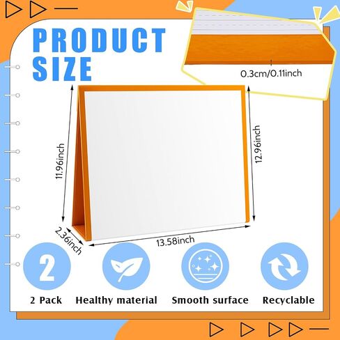 2 Pcs Folding Slant Board for Writing 13.58 x 12.96 Inch Magnetic Large Writing Board Incline Writing Pad Portable Sloped Surface to Improve Handwriting Legibility for Kids Writing Drawing in Saudi Arabia