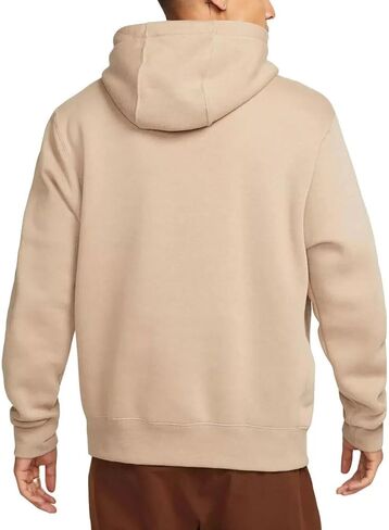 Nike Mens CLUB HOODIE Pull Over BB Mens BV2654-247 (KHAKI/KHAKI/WHITE), Size L in Saudi Arabia