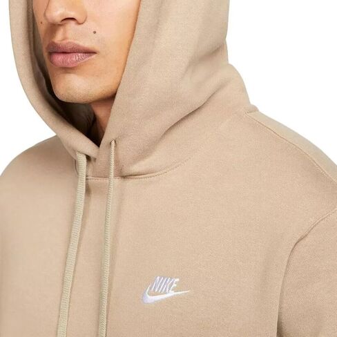 Nike Mens CLUB HOODIE Pull Over BB Mens BV2654-247 (KHAKI/KHAKI/WHITE), Size L in Saudi Arabia