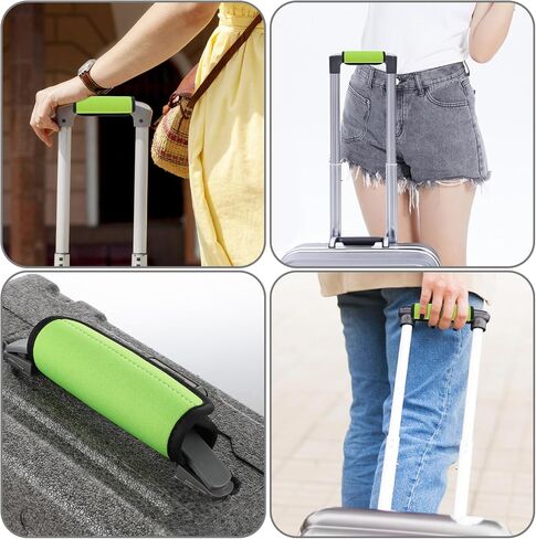 2 Pack Luggage Handle Wraps for Suitcase,Luggage Handle Covers Suitcase Handle Wraps Bag Handle Wrap Comfort Soft Handle Covers Identifier Luggage Makers Covers for Travel(Black) (Black) in Saudi Arabia