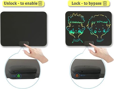 تابلت كتابة LCD كبير جدًا مع شاشة 20 بوصة وقلم. لوحة إلكترونية/رسالة/لوحة إعلانية قابلة لإعادة الشحن وقابلة للمسح. لوحة رسومات الشعار المبتكرة/الرسم/الرسم 4 أشخاص بالغين/أطفال (إطار أسود، حبر ملون) in Saudi Arabia