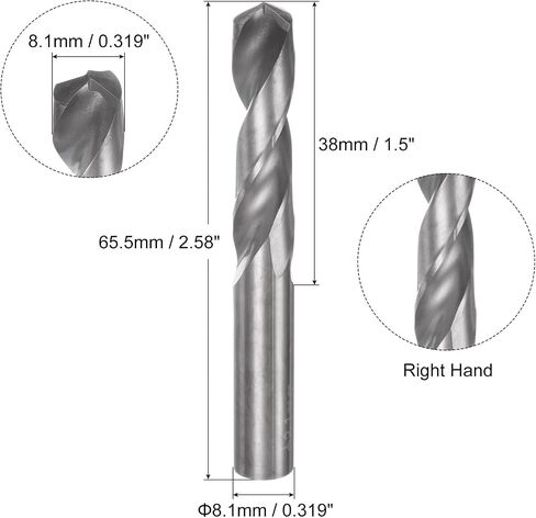 uxcell Solid Carbide Drill Bit, 10mm (0.394") YG6X/C3 Micro-Grain Tungsten Carbide Jobber Twist Drill Bits Straight Shank for Drilling Stainless Steel Aluminum Metal Plastic in Saudi Arabia