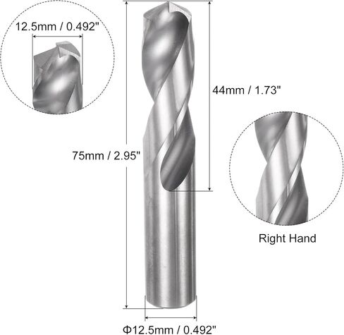 uxcell Solid Carbide Drill Bit, 10mm (0.394") YG6X/C3 Micro-Grain Tungsten Carbide Jobber Twist Drill Bits Straight Shank for Drilling Stainless Steel Aluminum Metal Plastic in Saudi Arabia
