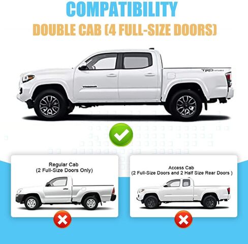 قضيب متقاطع للسكك الحديدية على السقف لسيارة Toyota Tacoma 2005-2022 من الألومنيوم باللون الأسود in Kuwait