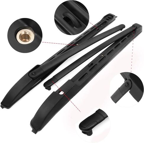 قضيب متقاطع للسكك الحديدية على السقف لسيارة Toyota Tacoma 2005-2022 من الألومنيوم باللون الأسود in Kuwait