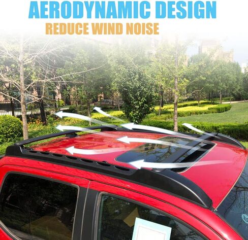 قضيب متقاطع للسكك الحديدية على السقف لسيارة Toyota Tacoma 2005-2022 من الألومنيوم باللون الأسود in Kuwait