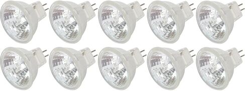 مصابيح الإضاءة Simba Lighting MR11 Halogen 20W 12V FTD (10 عبوات) 2-Pin 220lm للمناظر الطبيعية واللهجة وأضواء المسار والألياف البصرية، قاعدة GU4 Bi-Pin، غطاء زجاجي، أبيض دافئ 2700K عاكس للضوء in Saudi Arabia