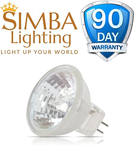 مصابيح الإضاءة Simba Lighting MR11 Halogen 20W 12V FTD (10 عبوات) 2-Pin 220lm للمناظر الطبيعية واللهجة وأضواء المسار والألياف البصرية، قاعدة GU4 Bi-Pin، غطاء زجاجي، أبيض دافئ 2700K عاكس للضوء in Saudi Arabia