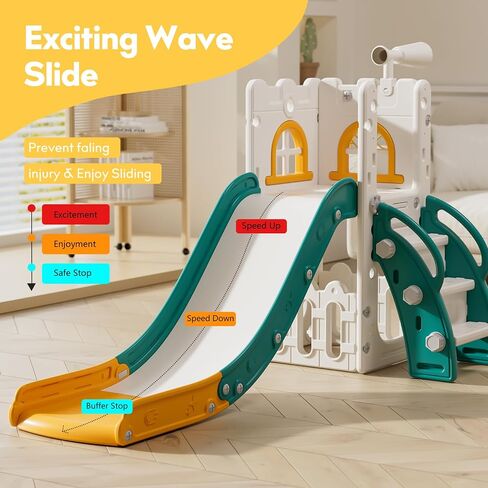 Toddler Slide,Kids Slide Playset for Toddler,Indoor Outdoor Slide Toddler Playset with Storage Space and Non-Slip Steps,Gifts for Boys and Girls 1-3 Years in Saudi Arabia