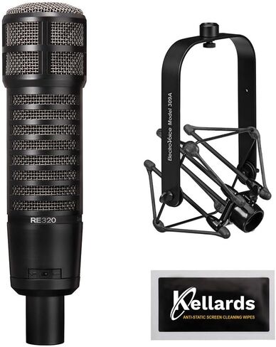 Electro-Voice RE320 Large Variable-D Diaphragm Dynamic Vocal Instrument Microphone Bundle 309A Suspension Microphone Shockmount in Saudi Arabia