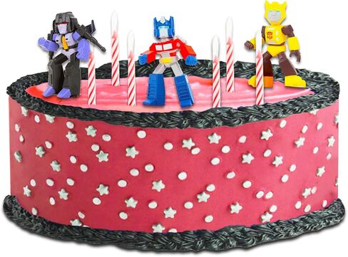 مجموعة من 5 شخصيات صغيرة من المتحولون - مجموعة ألعاب المتحولون مع 5 تماثيل لتزيين كعكة عيد الميلاد بالإضافة إلى الوشم | مجموعة لوازم حفلات المتحولون in Kuwait