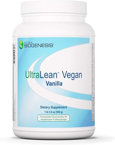 نوترا بيوجينيسيس - الفانيليا النباتية فائقة النعومة - مخفوق الطعام الوظيفي، المشروبات الغذائية المجففة، مكمل البروتين النباتي - 1.2 رطل in Kuwait