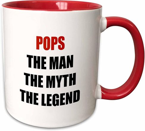3dRose Pops The Man The Myth The Legend Mug, 1 Count (Pack of 1), Blue in Saudi Arabia