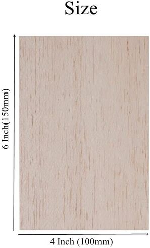 12 Pack Balsa Wood Sheets 1/16x4x6 Inch Natural Wood Color Unfinished Wood for DIY Crafts Make Models of House Airplane Ship Boat DIY Wooden Plate Model (150x100x1.5mm) in Saudi Arabia