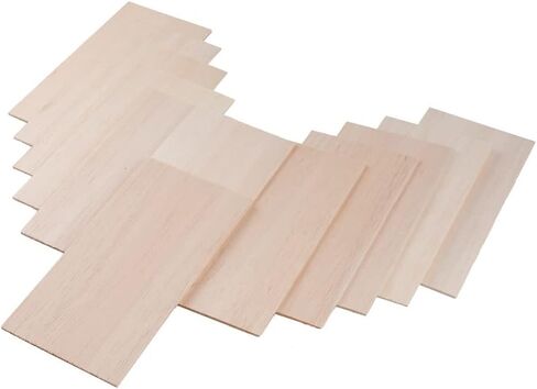 12 Pack Balsa Wood Sheets 1/16x4x6 Inch Natural Wood Color Unfinished Wood for DIY Crafts Make Models of House Airplane Ship Boat DIY Wooden Plate Model (150x100x1.5mm) in Saudi Arabia