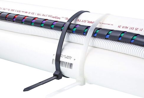 Secure 8 Inch UV Black 120 lb Heavy Duty Nylon Cable Tie - 100 Pack in Kuwait