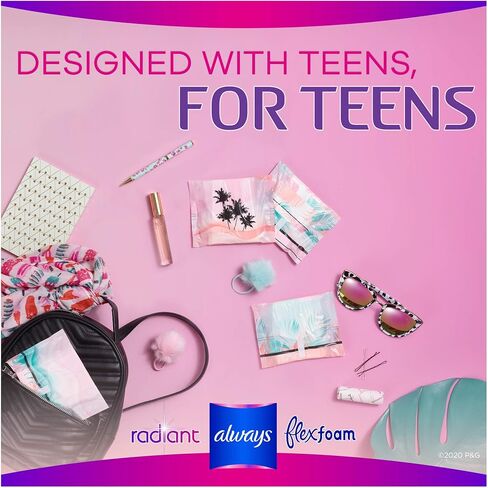 فوط صحية للمراهقين من Always Radiant، 14 قطعة (عبوة من 3) فوط صحية للمراهقين من Always Radiant، 14 قطعة (عبوة من 3) in Saudi Arabia