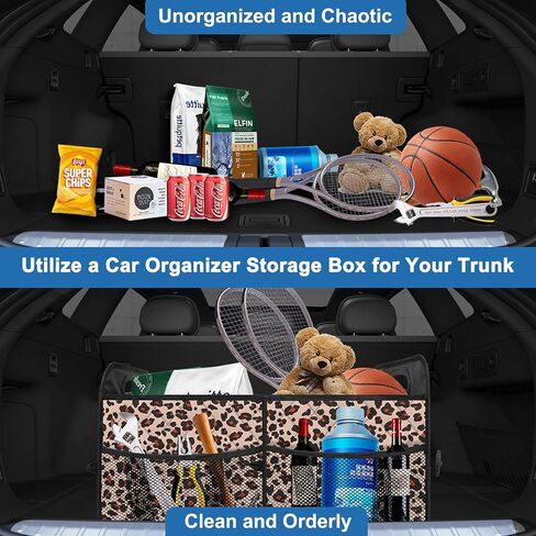 Trunk Organizer for Car, Collapsible Car Organizers and Storage - Portable Trunk Organizer SUV Car Accessories for Women/Men for Any Car, SUV, Mini-Van, Large, Black in Saudi Arabia
