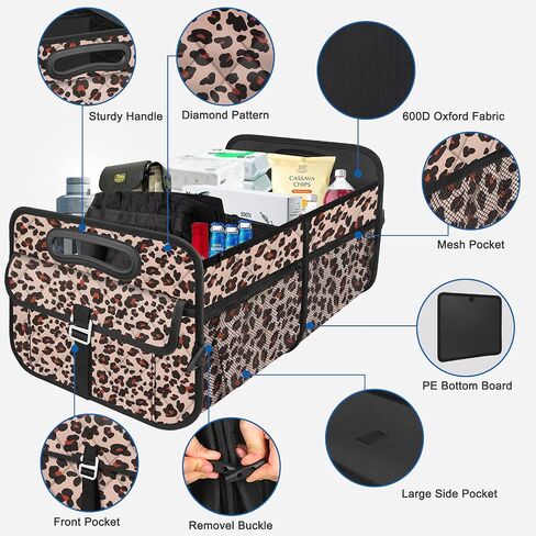 Trunk Organizer for Car, Collapsible Car Organizers and Storage - Portable Trunk Organizer SUV Car Accessories for Women/Men for Any Car, SUV, Mini-Van, Large, Black in Saudi Arabia