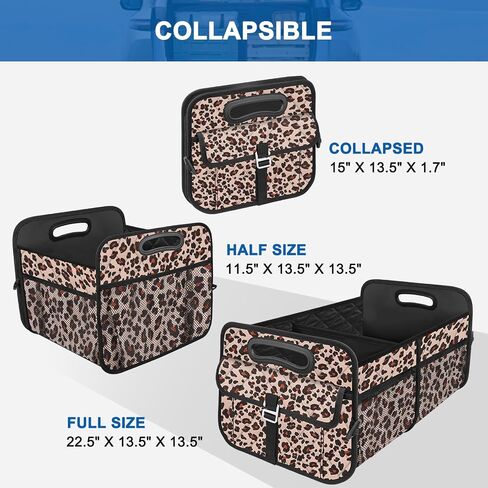 Trunk Organizer for Car, Collapsible Car Organizers and Storage - Portable Trunk Organizer SUV Car Accessories for Women/Men for Any Car, SUV, Mini-Van, Large, Black in Saudi Arabia