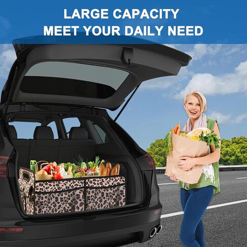 Trunk Organizer for Car, Collapsible Car Organizers and Storage - Portable Trunk Organizer SUV Car Accessories for Women/Men for Any Car, SUV, Mini-Van, Large, Black in Saudi Arabia